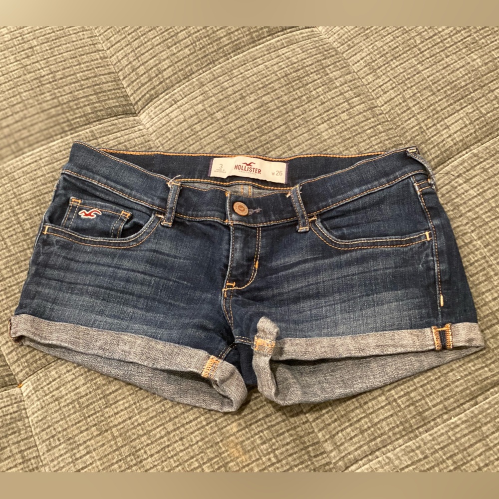 Hollister Women's Blue Denim Shorts